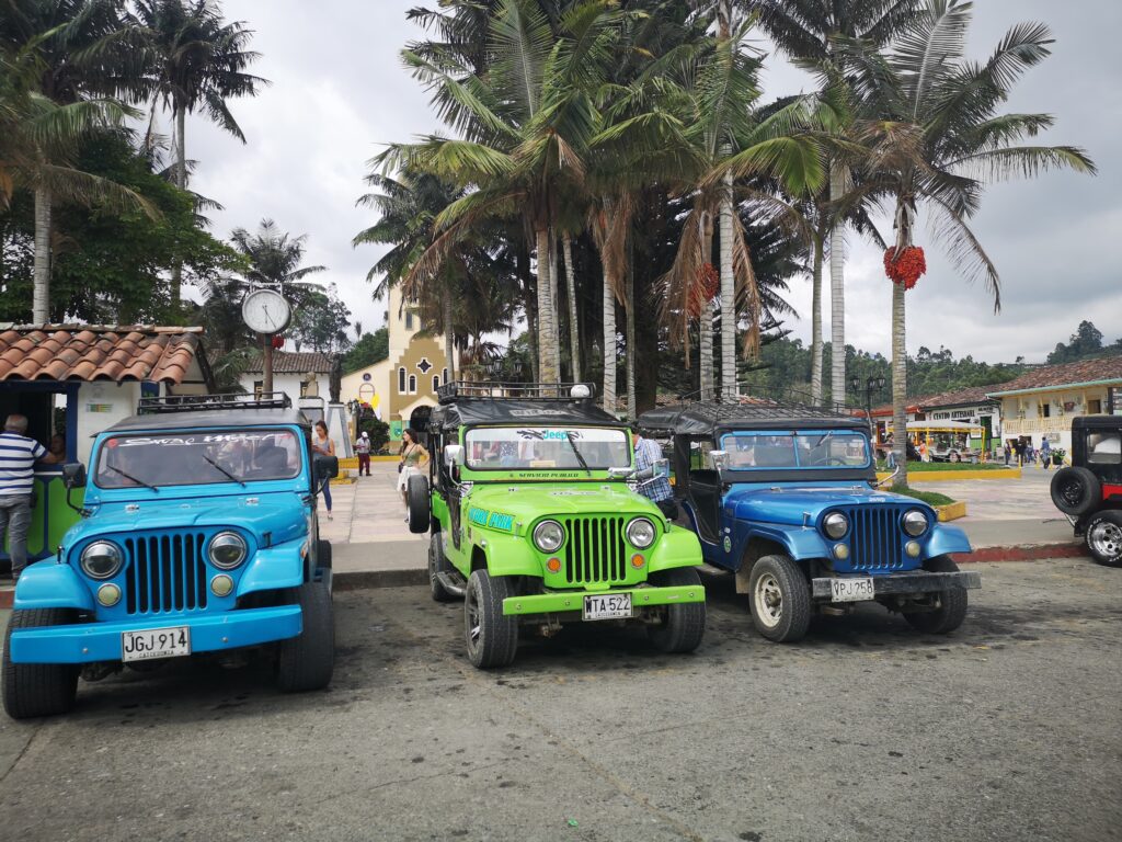 Jeep Willy transport à Salento en Colombie